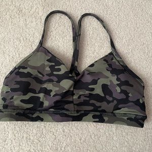 Fleo Army Green Sports Bra
